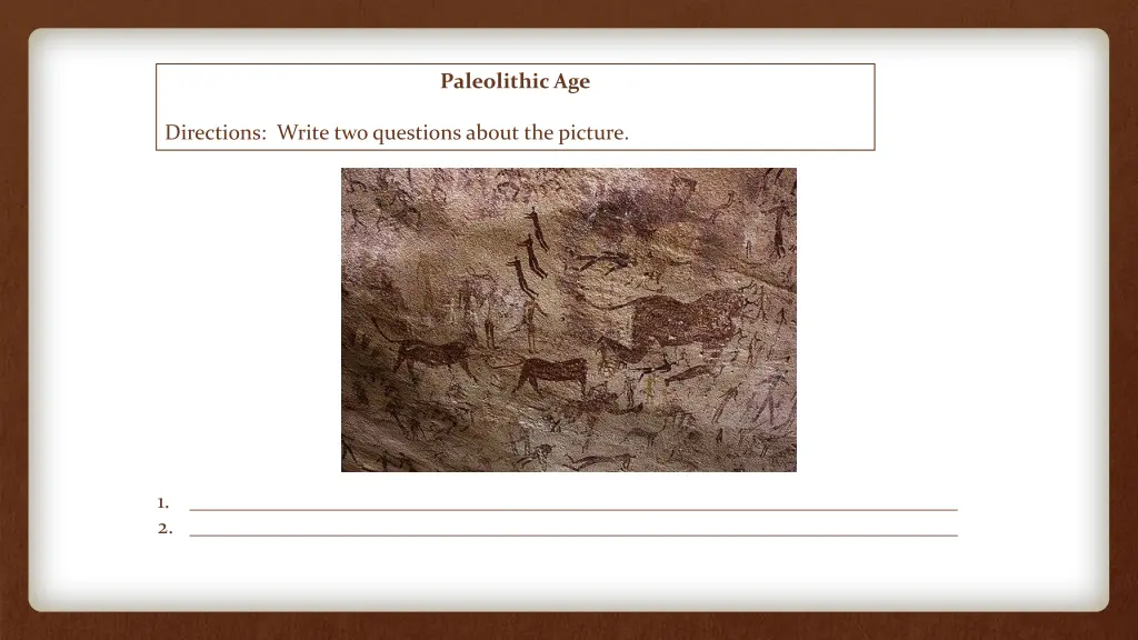 paleolithic age