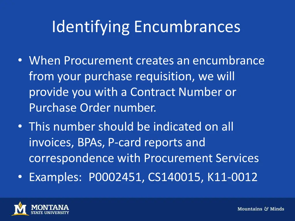 identifying encumbrances