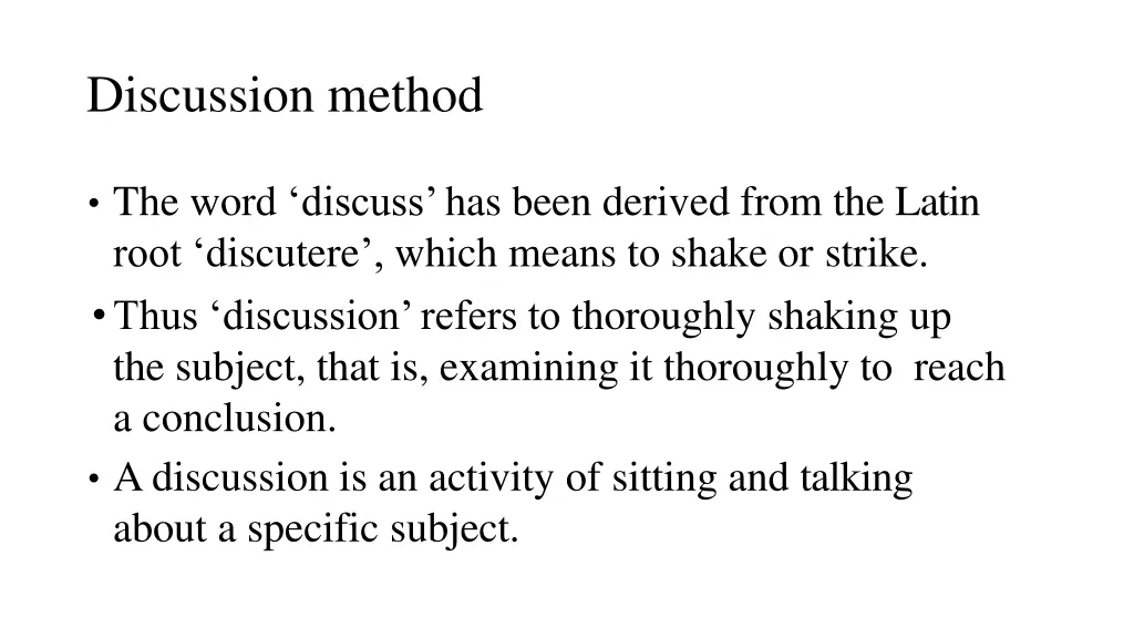 discussion method