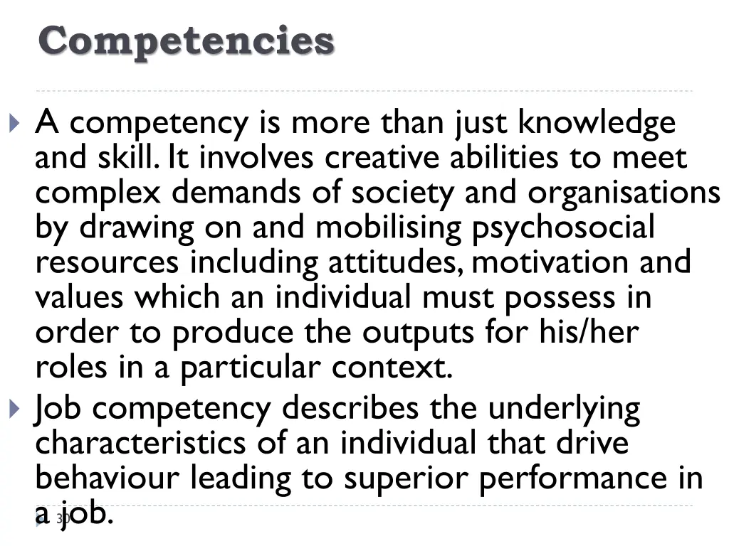 competencies