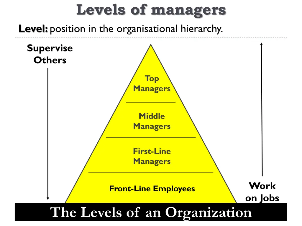 levels of managers level position