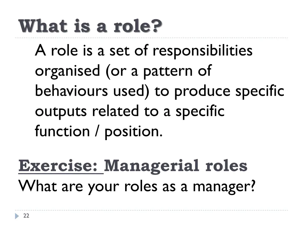 what is a role a role