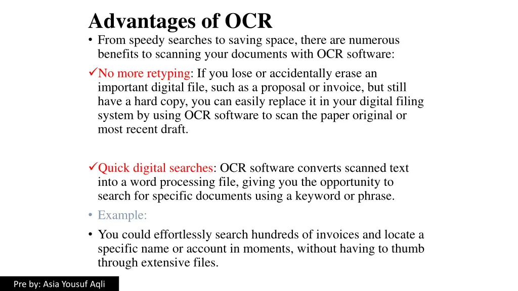 advantages of ocr from speedy searches to saving