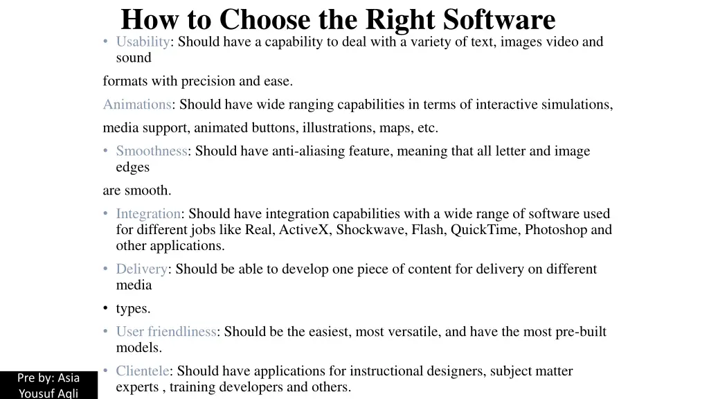 how to choose the right software usability should