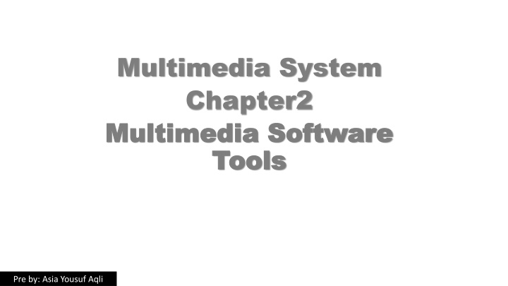 multimedia system chapter2 multimedia software