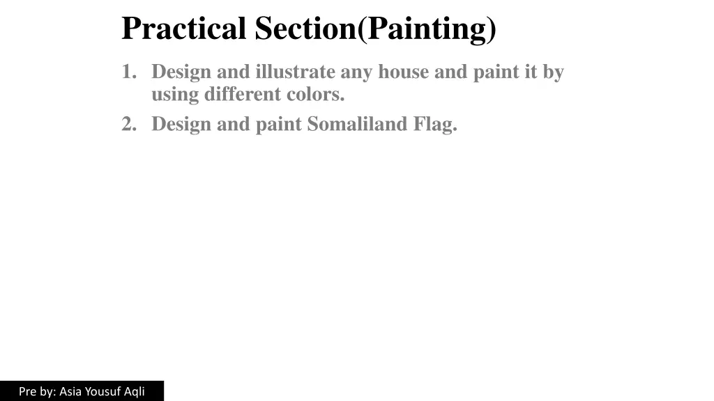 practical section painting