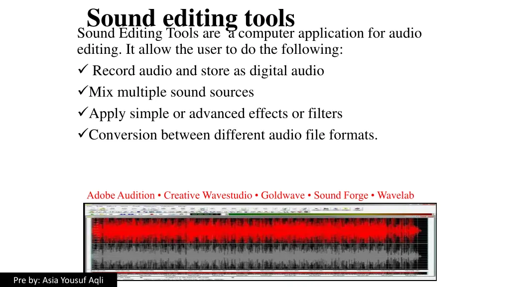 sound editing tools sound editing tools