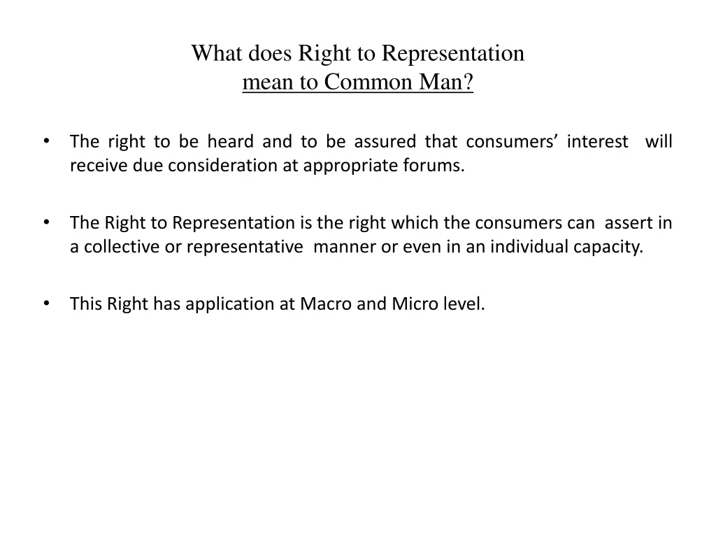 what does right to representation mean to common