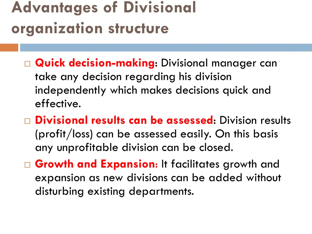 advantages of divisional organization structure