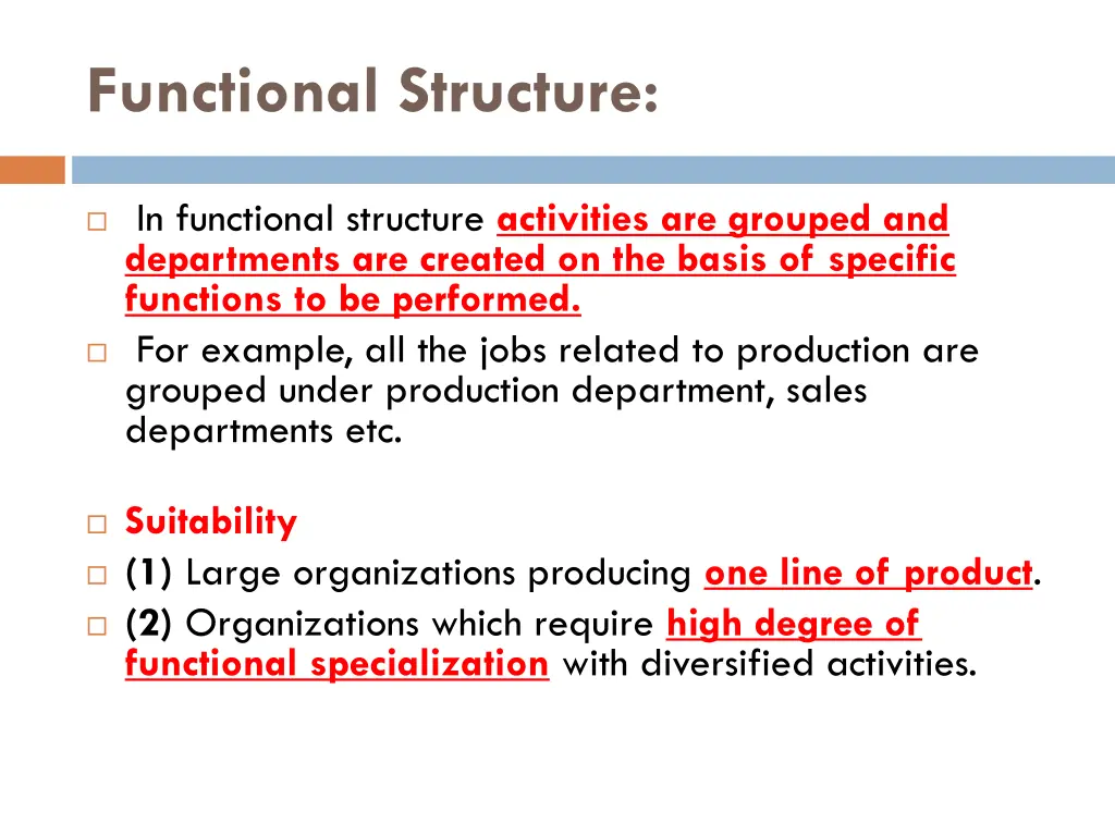 functional structure