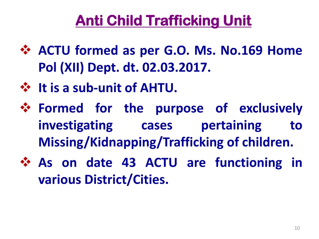 anti child trafficking unit anti child