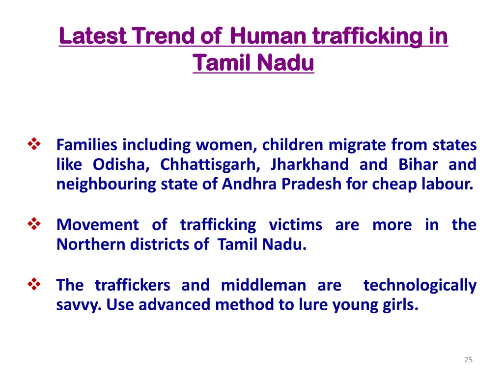 latest trend of human trafficking in latest trend