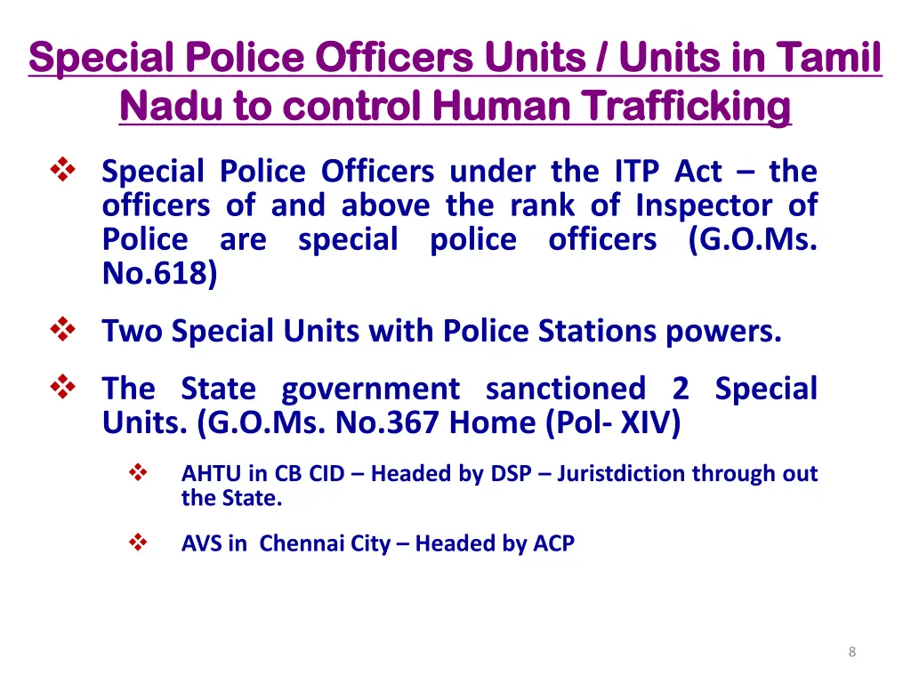 special police officers units units in tamil