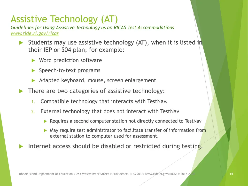 assistive technology at guidelines for using