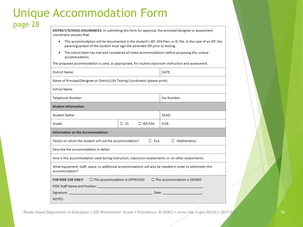 unique accommodation form page 28