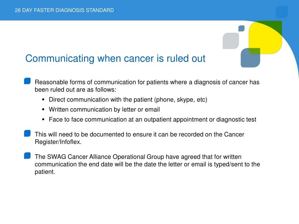 28 day faster diagnosis standard 3