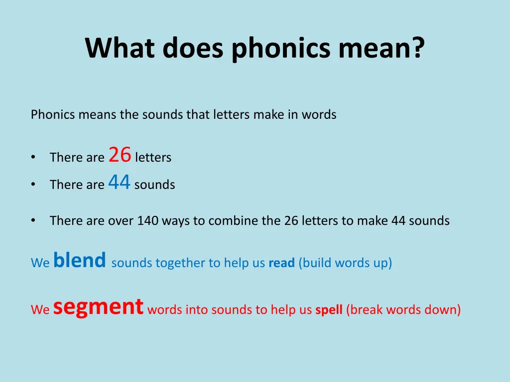 what does phonics mean