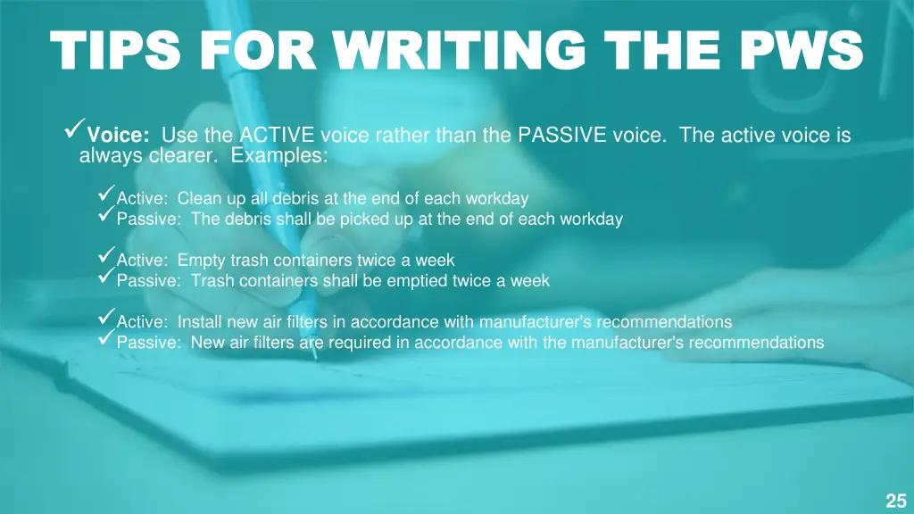 tips for writing the pws tips for writing the pws 1