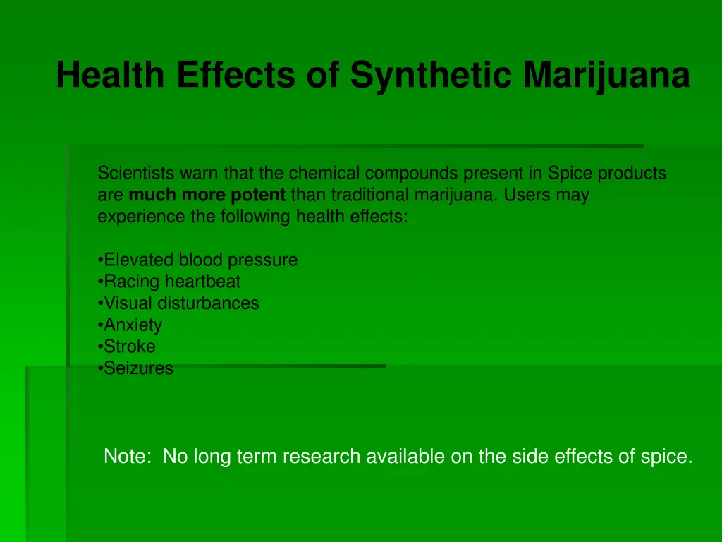 health effects of synthetic marijuana