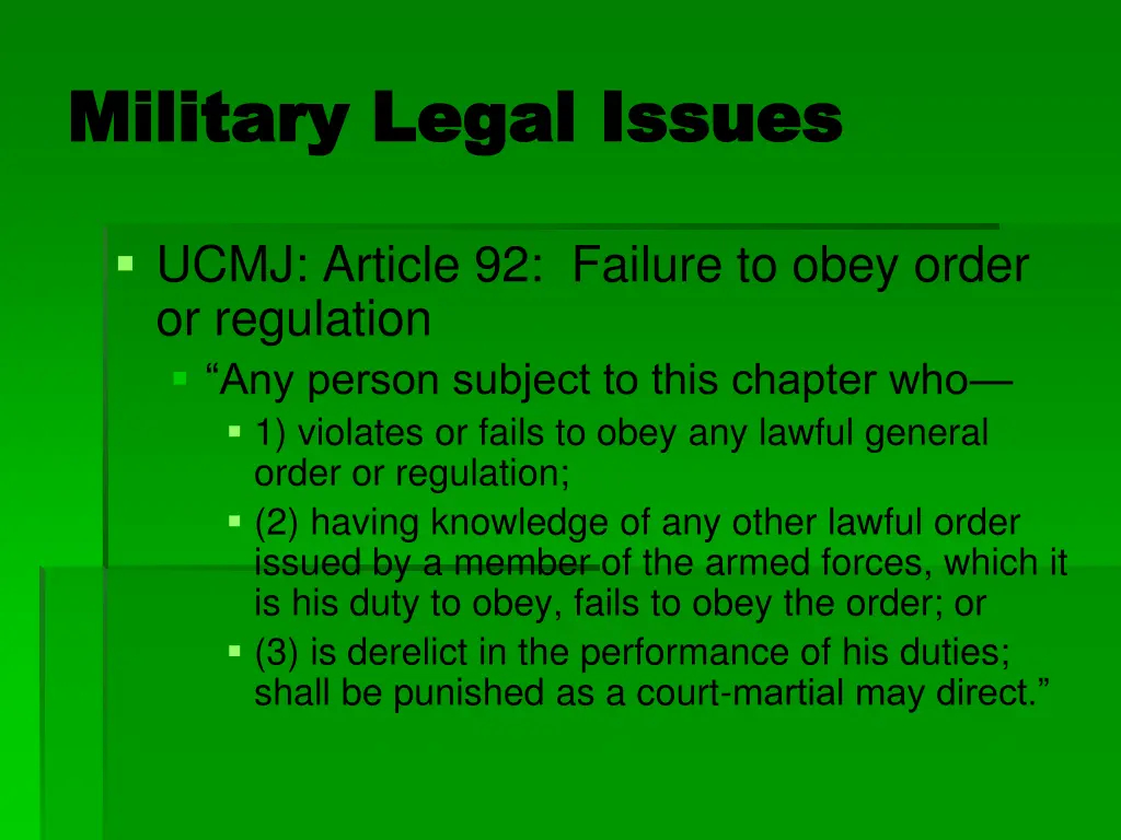 military legal issues military legal issues