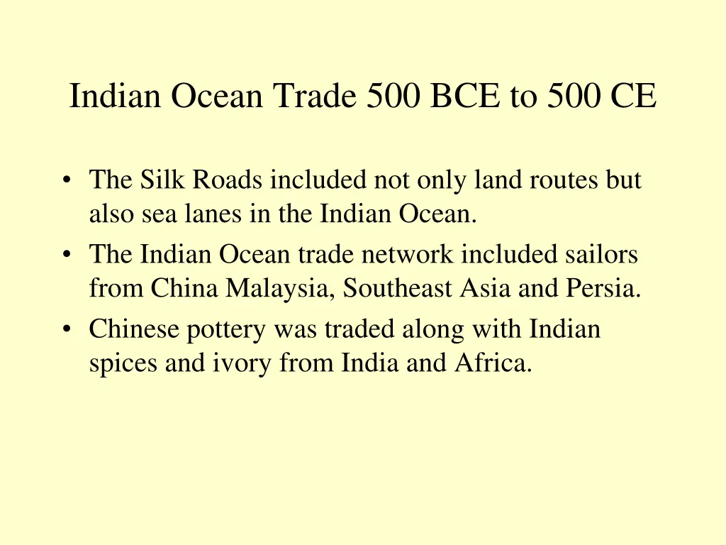 indian ocean trade 500 bce to 500 ce