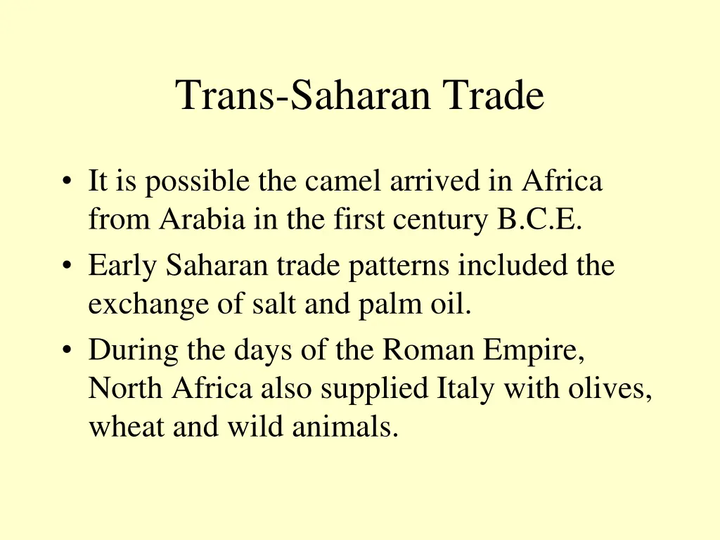 trans saharan trade