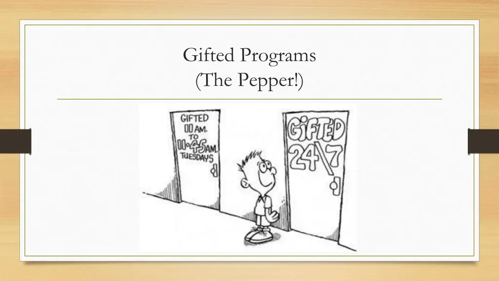 gifted programs the pepper