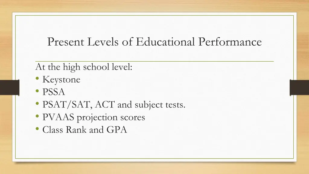 present levels of educational performance 3