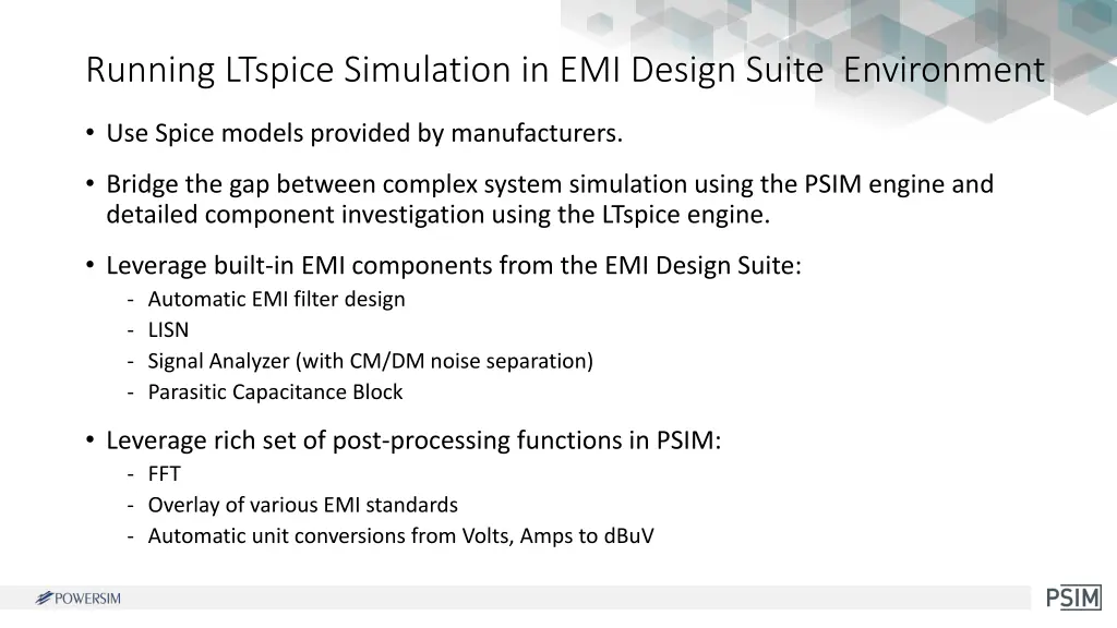 running ltspice simulation in emi design suite