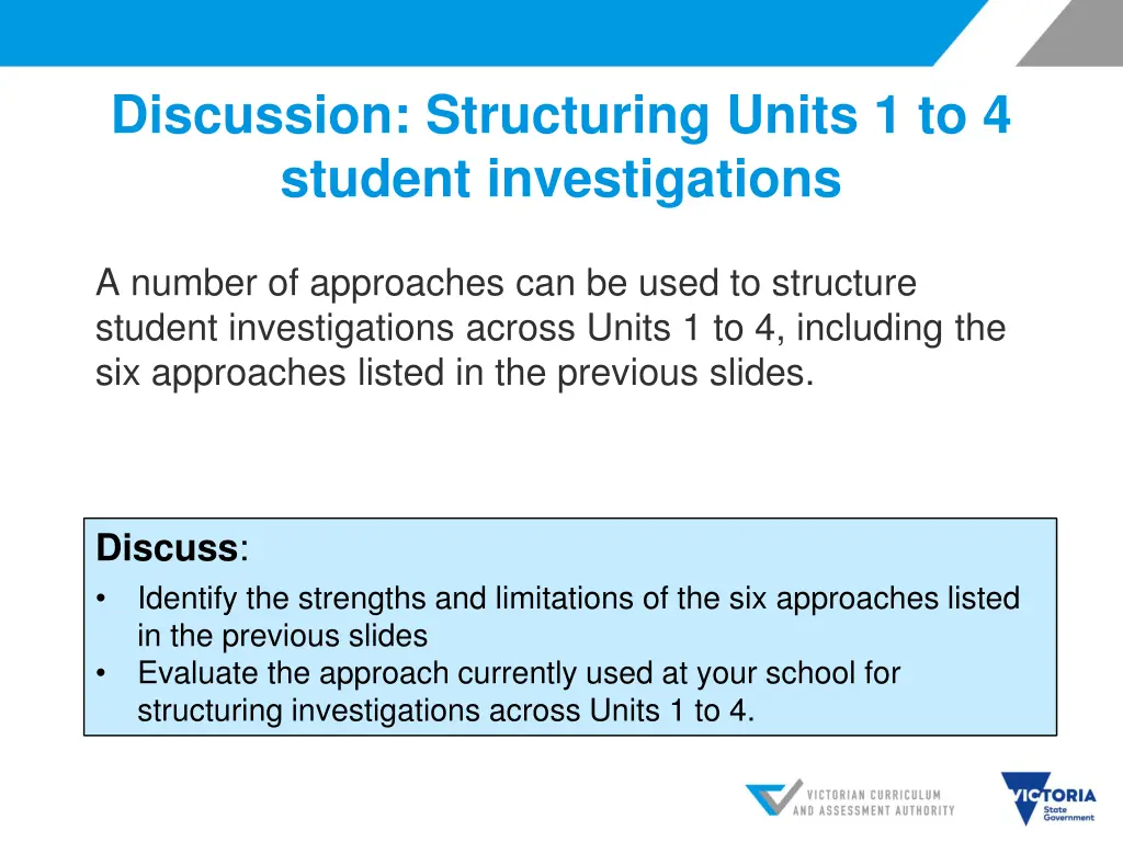 discussion structuring units 1 to 4 student