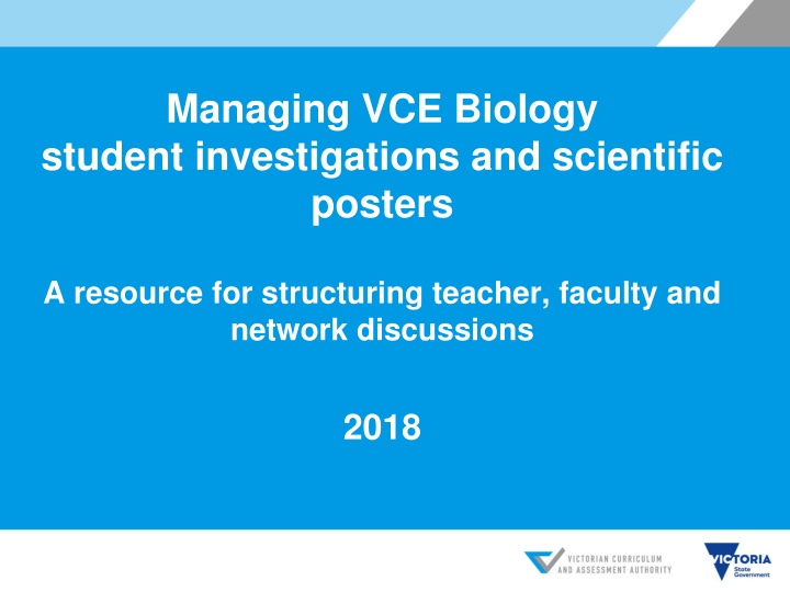 managing vce biology student investigations