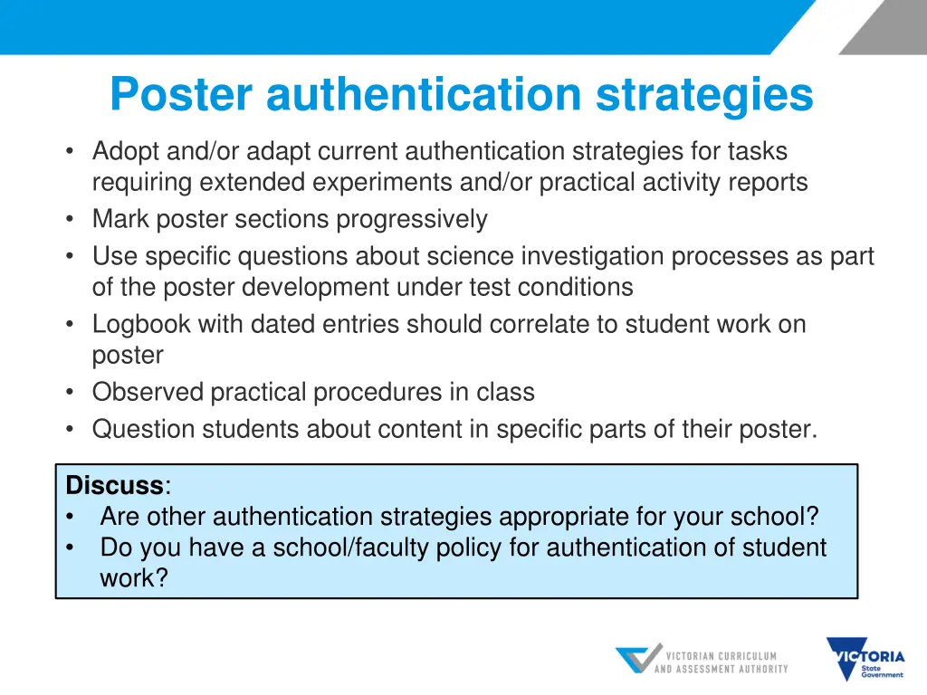 poster authentication strategies