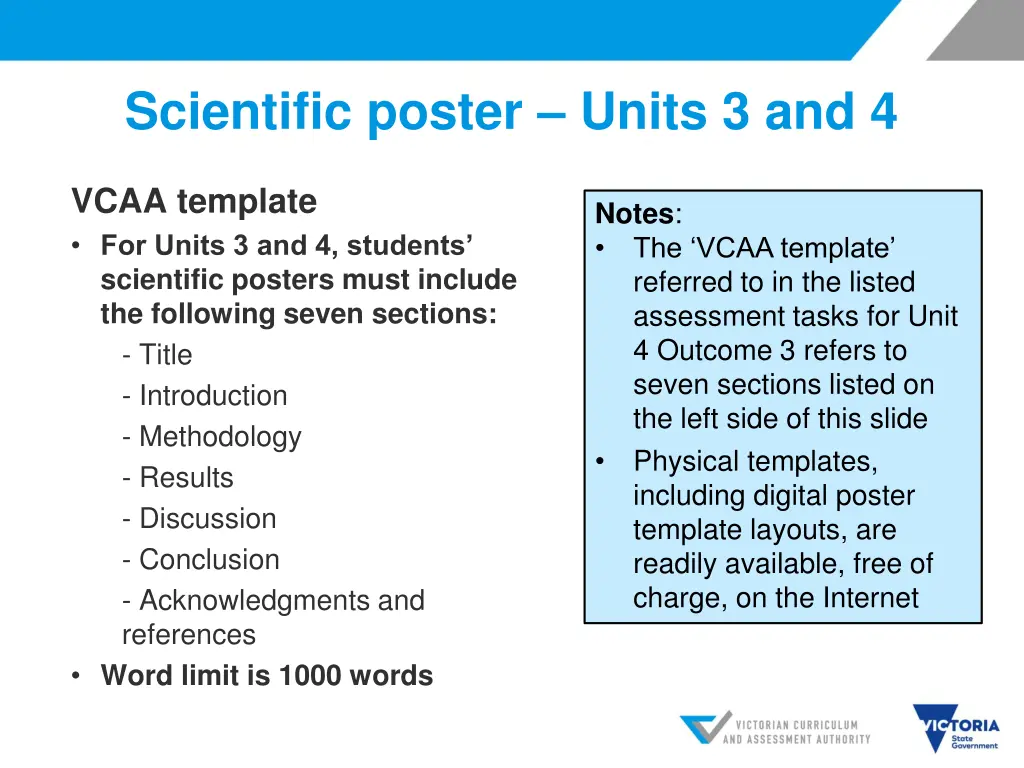 scientific poster units 3 and 4