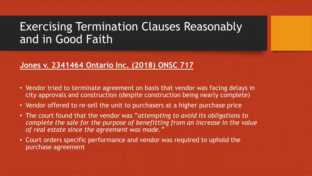 exercising termination clauses reasonably 4