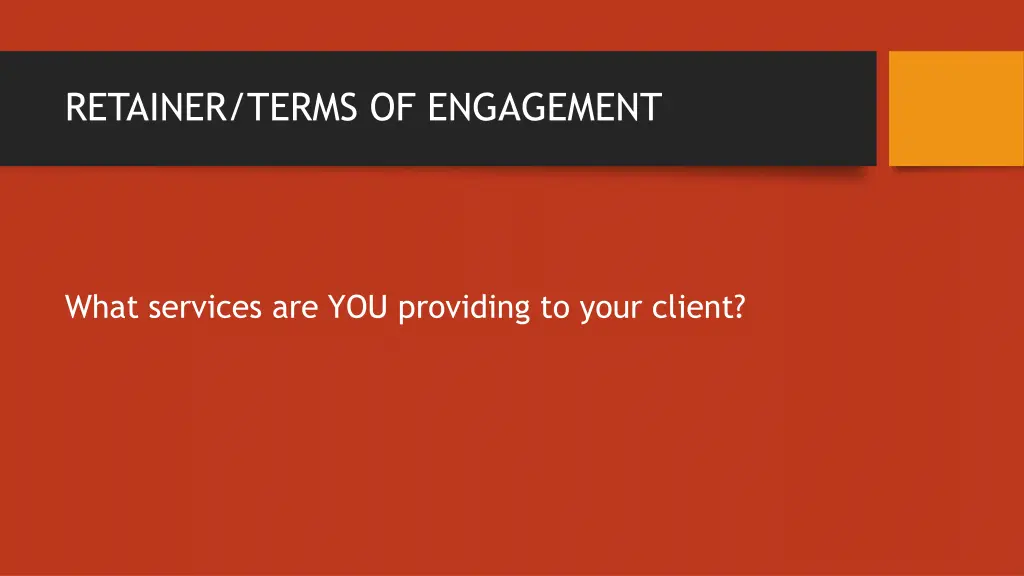 retainer terms of engagement