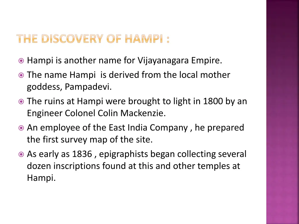 the discovery of hampi