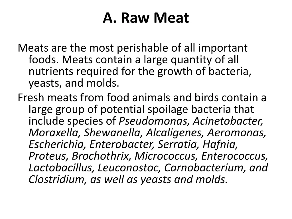 a raw meat