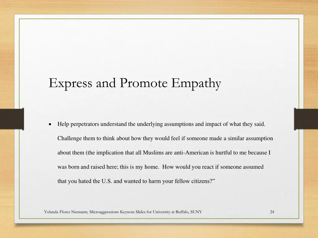 express and promote empathy