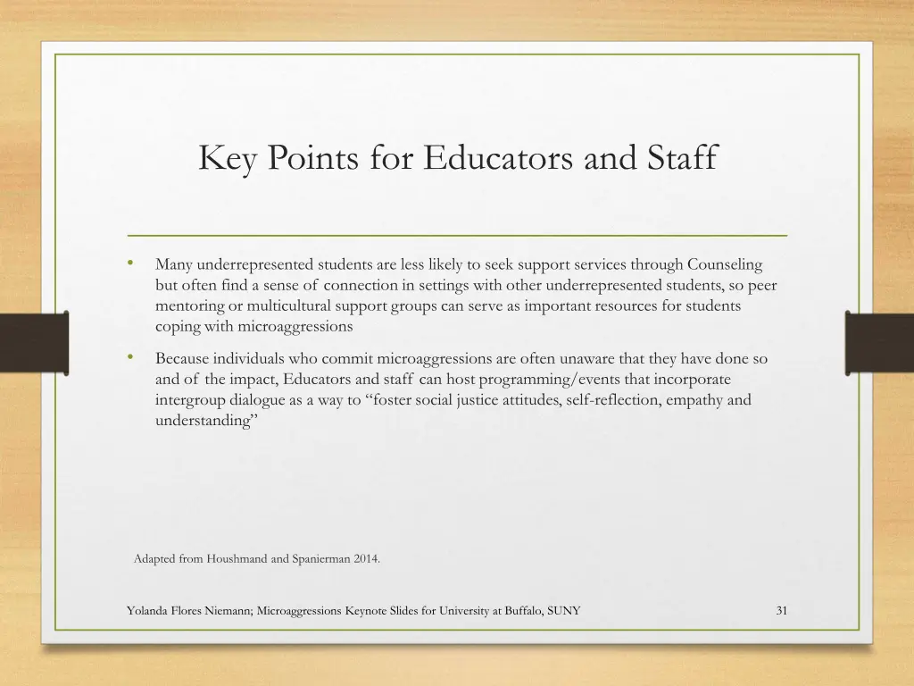 key points for educators and staff 1