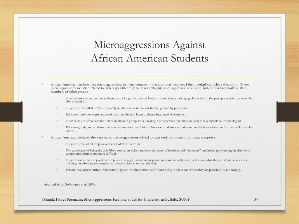 microaggressions against african american students