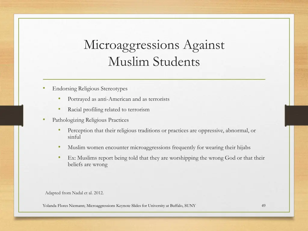 microaggressions against muslim students