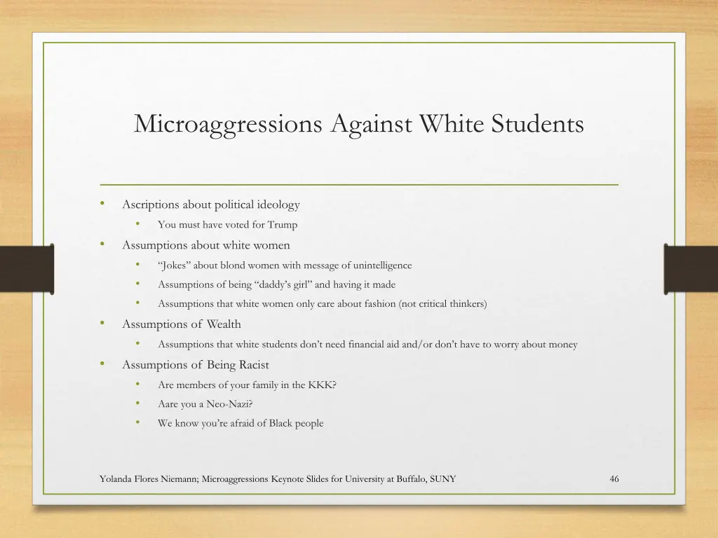 microaggressions against white students