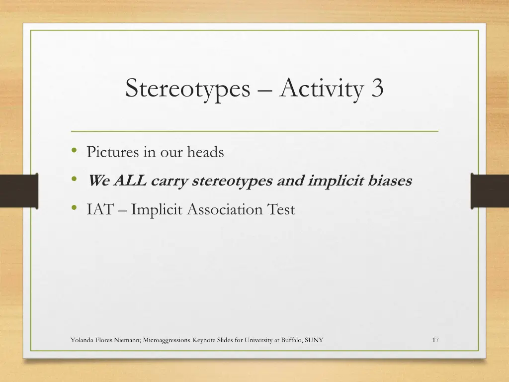 stereotypes activity 3