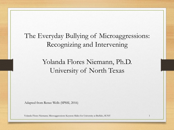 the everyday bullying of microaggressions