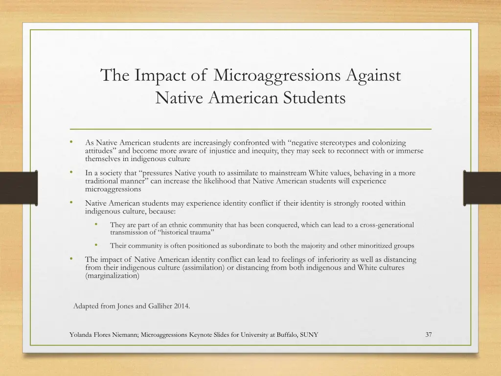 the impact of microaggressions against native