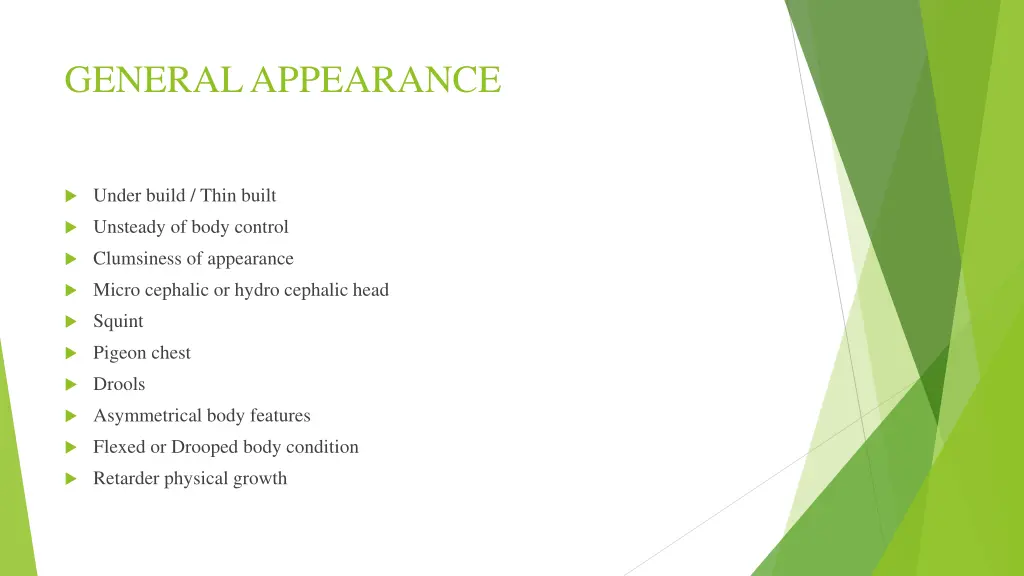 general appearance