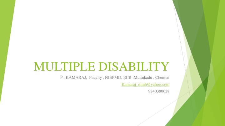 multiple disability p kamaraj faculty niepmd