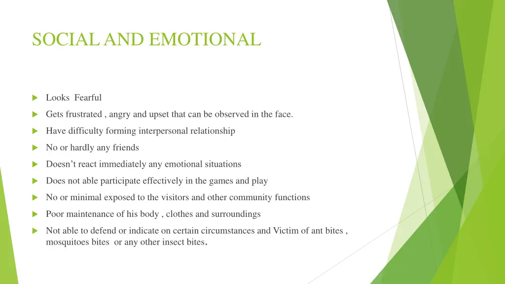 social and emotional