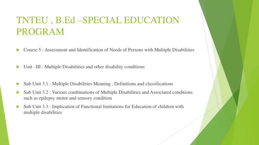 tnteu b ed special education program