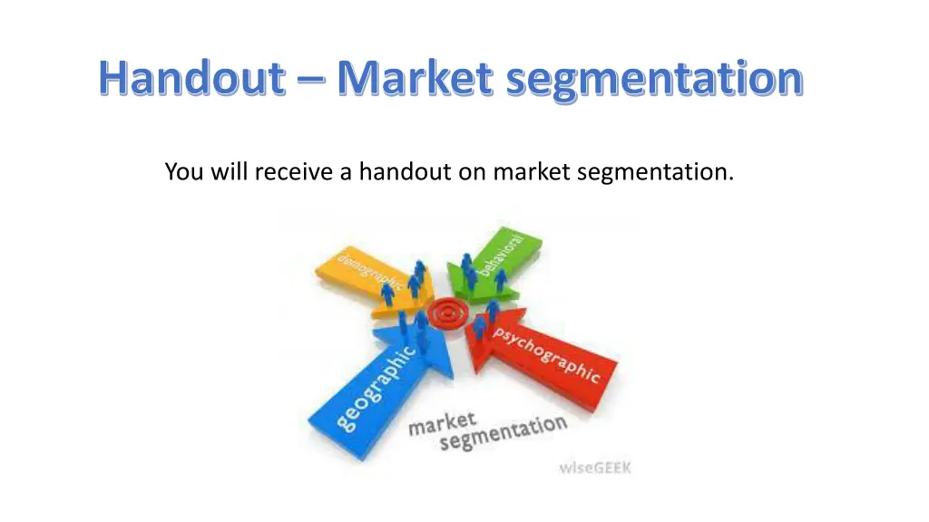 handout market segmentation